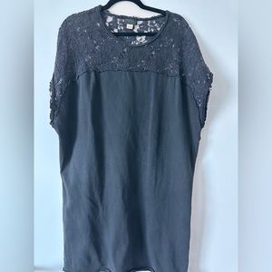Diesel Lace and knit tunic dress